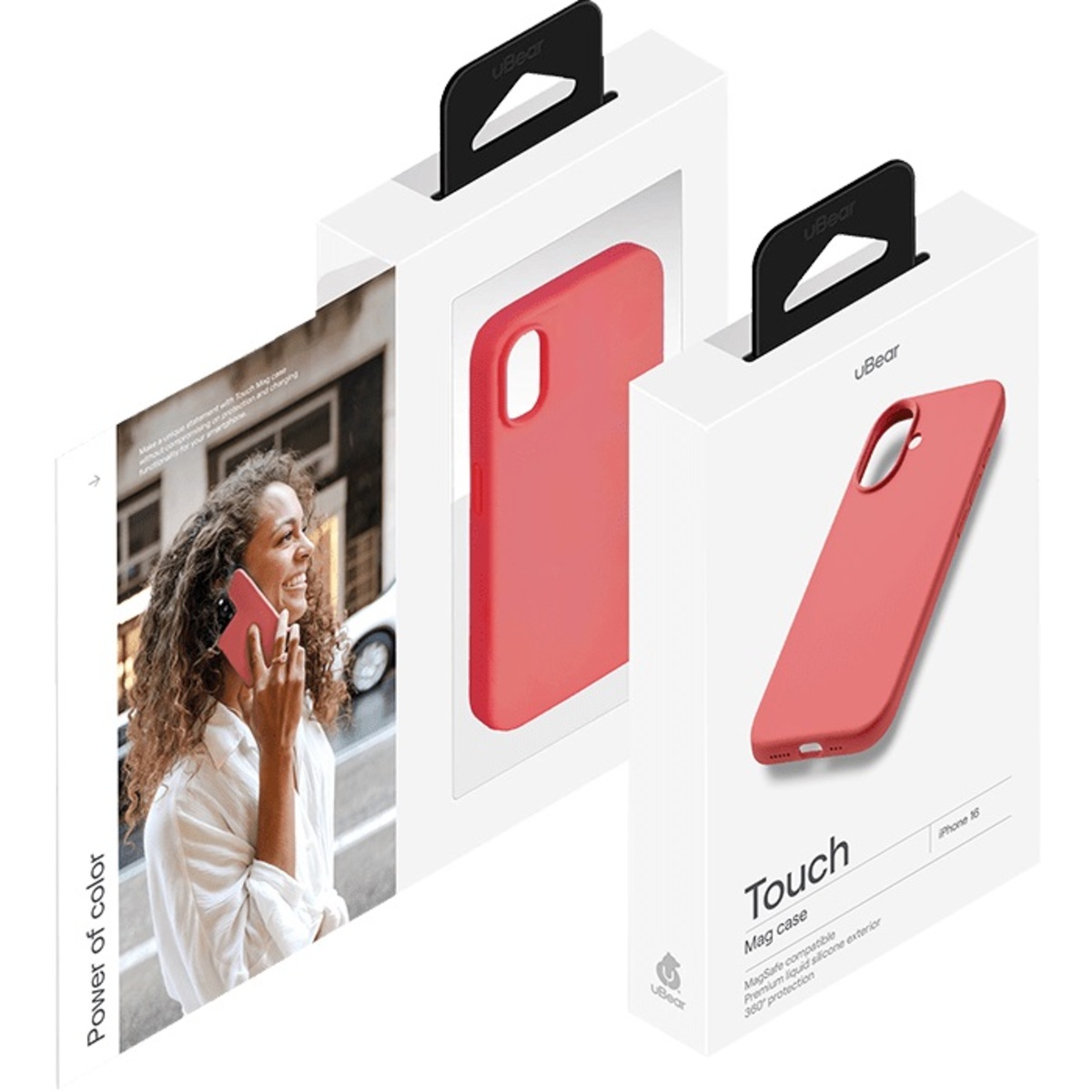 Чехол-накладка uBear Touch Mag Case для смартфона Apple iPhone 16 (Цвет: Coral)