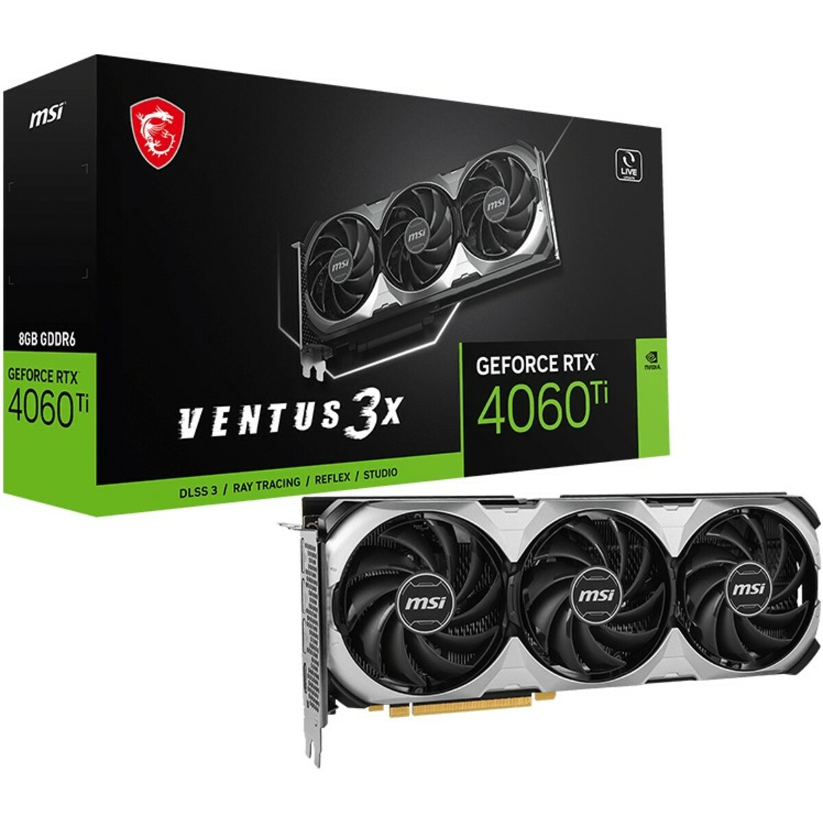 Видеокарта MSI GeForce RTX 4060 Ti VENTUS 3X E 8G