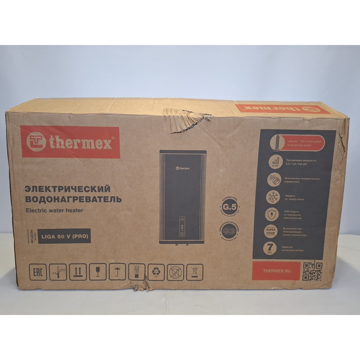Водонагреватель Thermex Liga 50 V (pro) (Цвет: Gray)