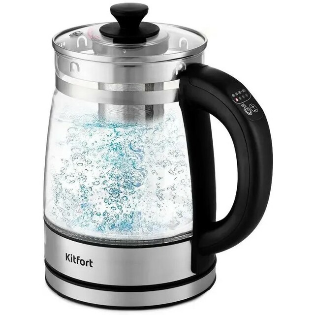 Чайник электрический Kitfort KT-6119 (Цвет: Silver / Black)