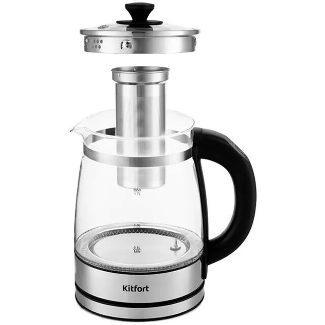 Чайник электрический Kitfort KT-6119 (Цвет: Silver / Black)