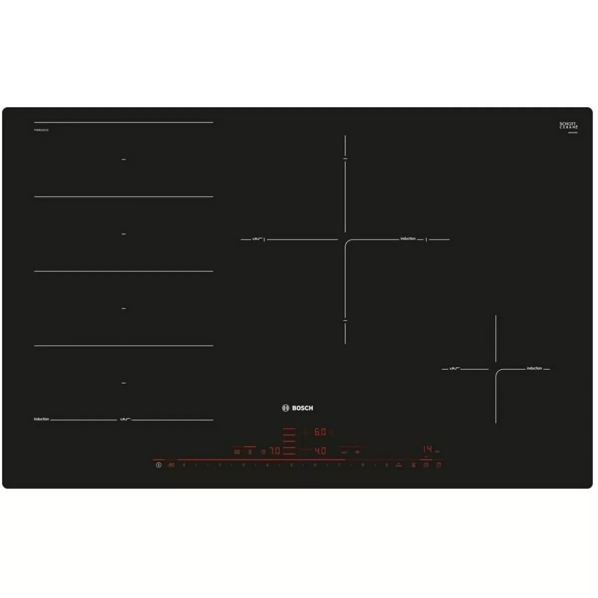 Индукционная варочная панель Bosch PXE801DC1E (Цвет: Black)