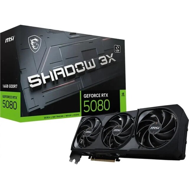 Видеокарта MSI GeForce RTX 5080 16G SHADOW 3X Видеокарта MSI GeForce RTX 5080 16G SHADOW 3X