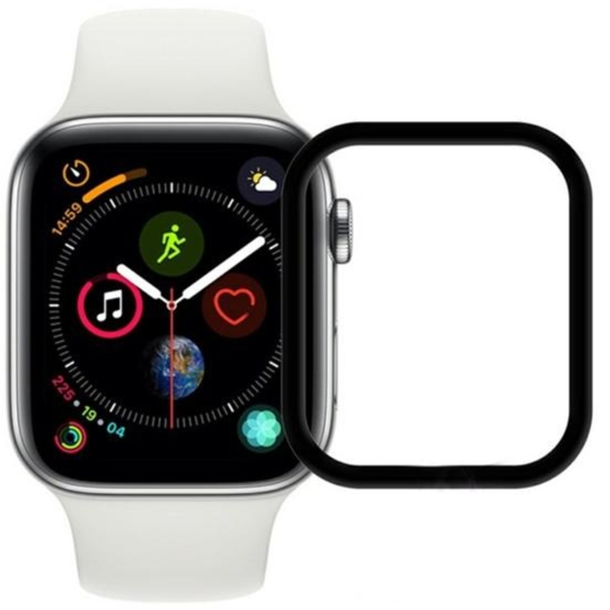 Защитная стеклопленка для Apple Watch 40mm (Цвет: Black)