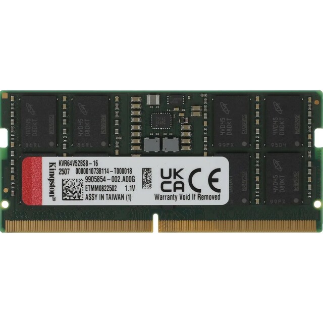 Память DDR5 16Gb 6400MHz Kingston KVR64V52BS8-16 Память DDR5 16Gb 6400MHz Kingston KVR64V52BS8-16