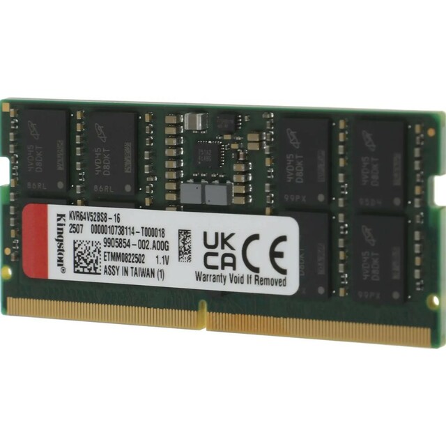 Память DDR5 16Gb 6400MHz Kingston KVR64V52BS8-16 Память DDR5 16Gb 6400MHz Kingston KVR64V52BS8-16