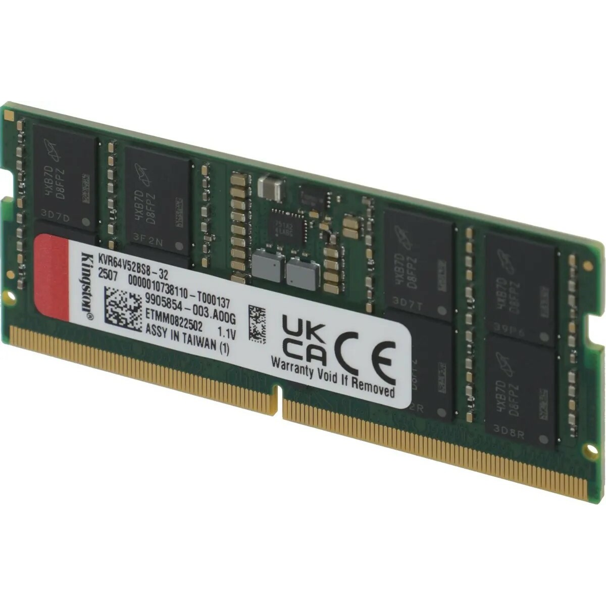 Память DDR5 32Gb 6400MHz Kingston KVR64V52BS8-32 