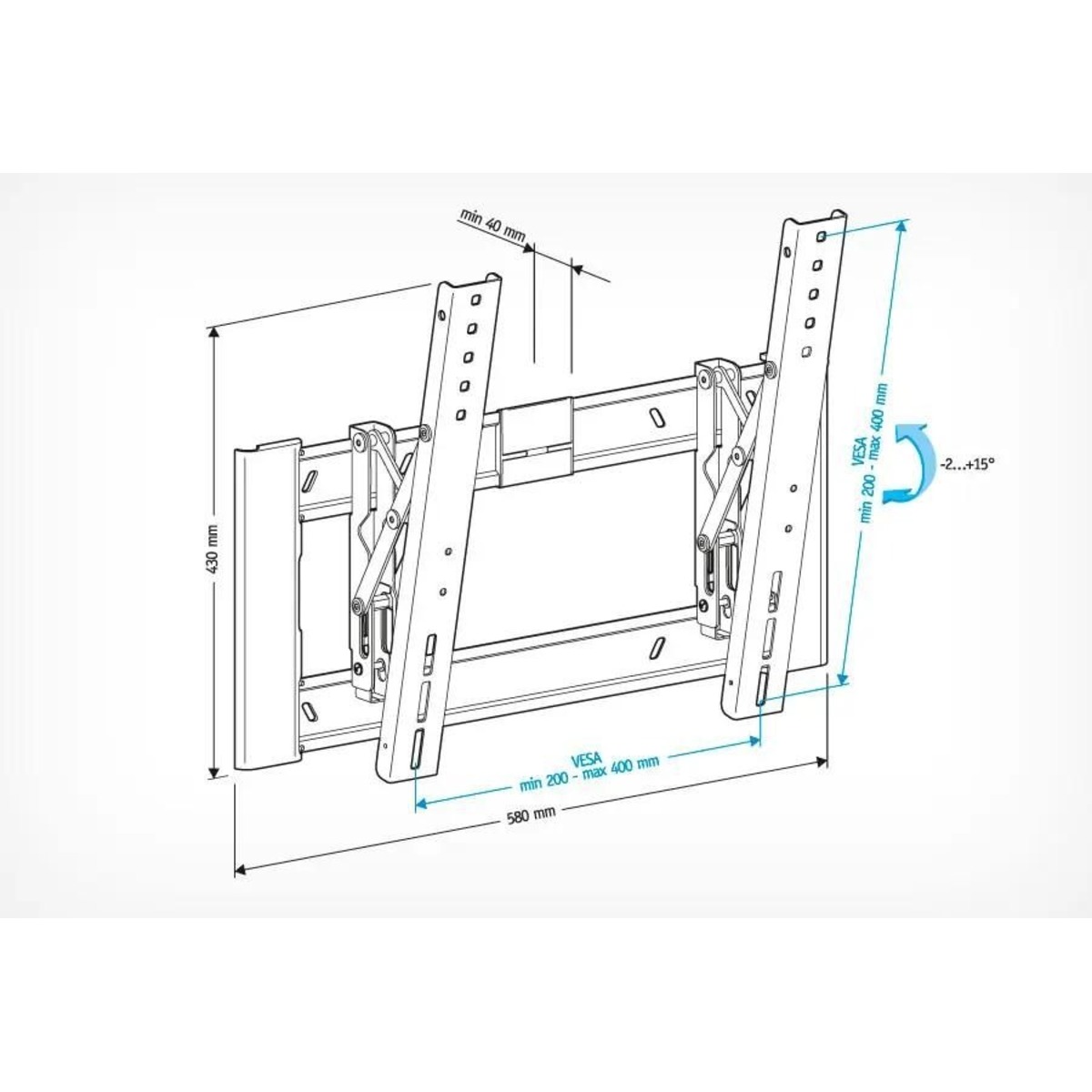 Кронштейн для телевизора Holder LCD-T4608-B, черный