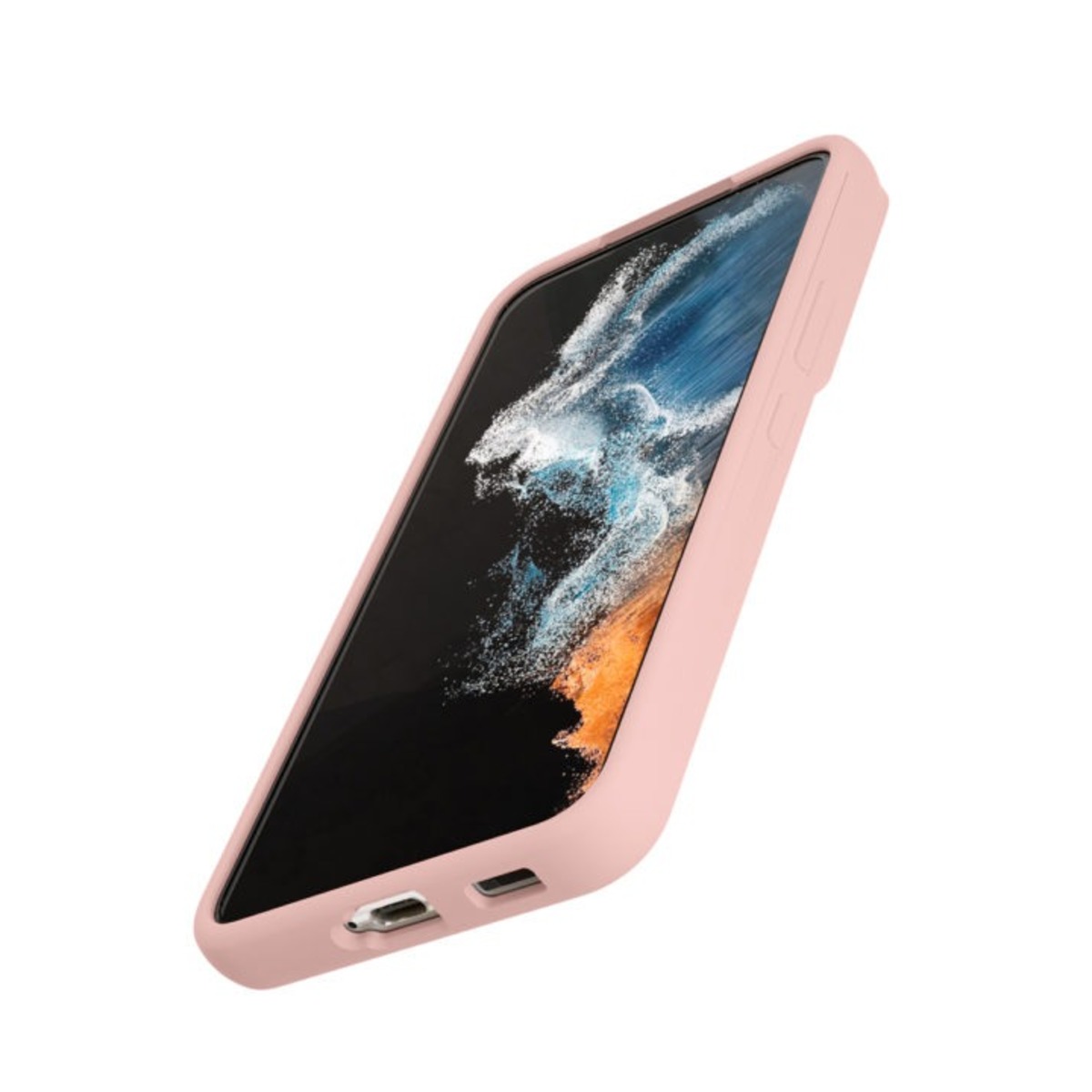 Чехол-накладка VLP Liquid Silicone Сase Antistatic для смартфона Samsung Galaxy S22 (Цвет: Light Pink)