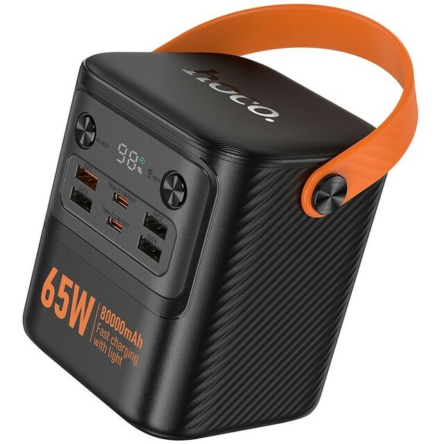 Внешний аккумулятор Hoco J152 Pro 80000mAh, черный Внешний аккумулятор Hoco J152 Pro 80000mAh, черный