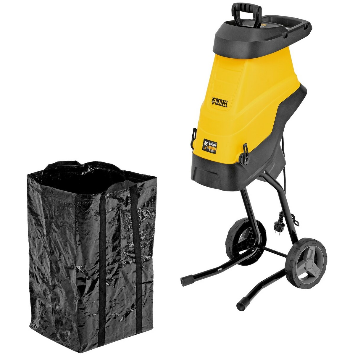 Садовый измельчитель DENZEL ECS-2800 (Цвет: Yellow)