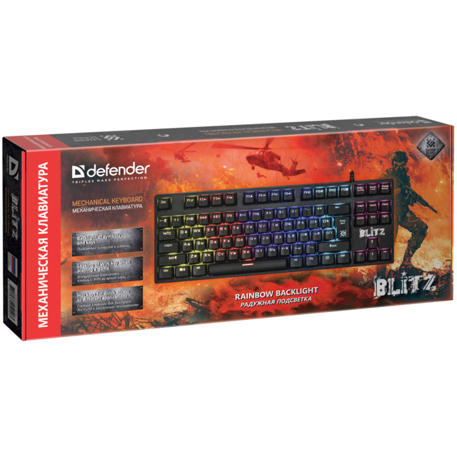 Клавиатура Defender BLITZ GK-240L, черный