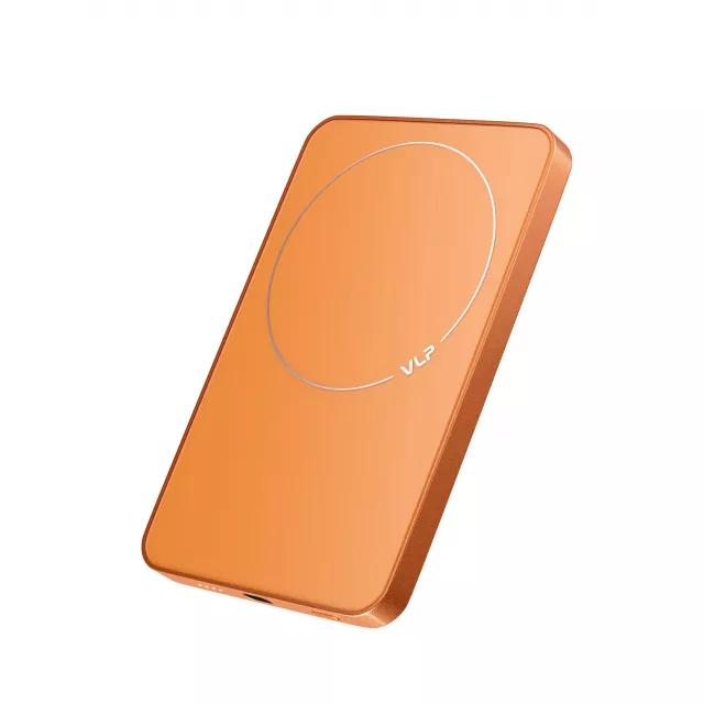 Аккумулятор внешний VLP Diamond Energy MagSafe, Qi2, 5000 mAh, 3A, USB-C, космический оранжевый