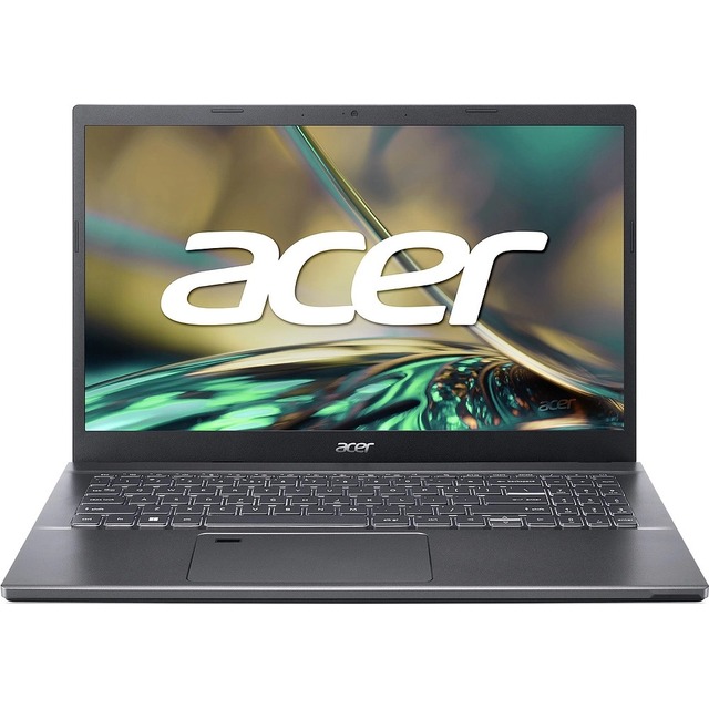 Ноутбук Acer Aspire 5 A515-57-34M3 (Intel Core i3 1215U / 8Gb DDR4 / SSD 256Gb / Intel UHD Graphics / 15.6 / IPS / FHD (1920x1080) / noOS / steel gray / WiFi / BT / Cam)