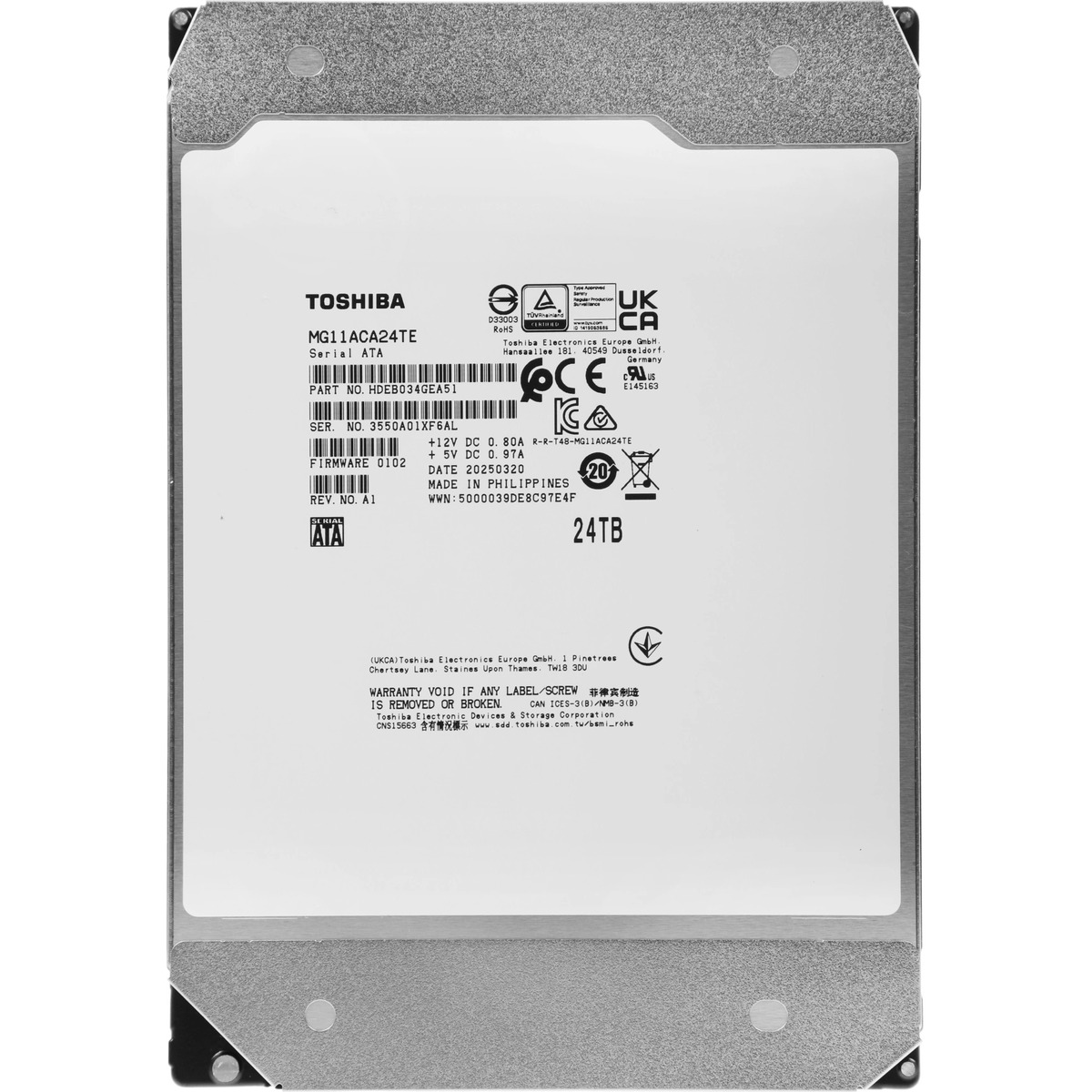 Жесткий диск Toshiba SATA-III 24TB MG11ACA24TE