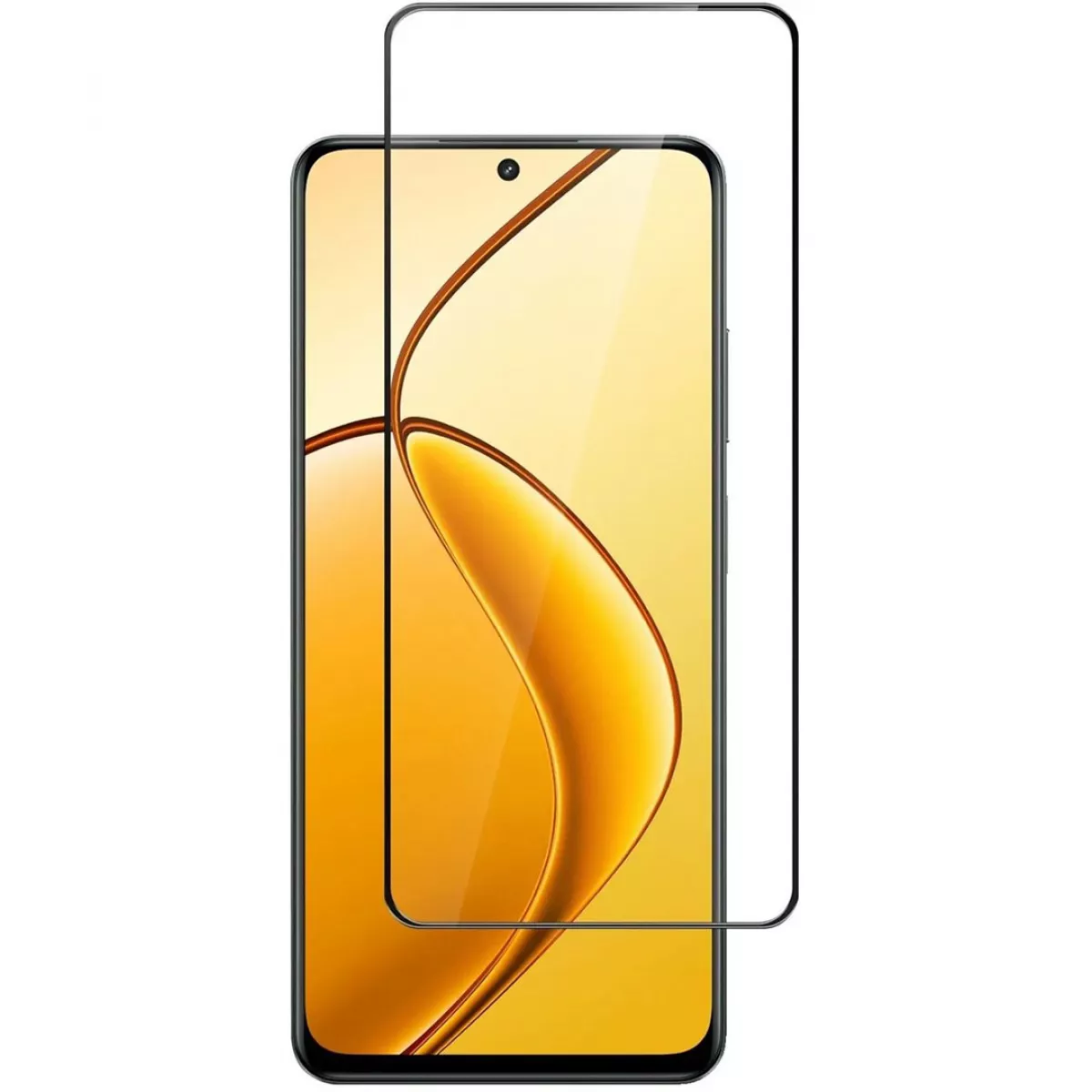 Защитное стекло Borasco Full Glue для смартфона Realme C71, черный