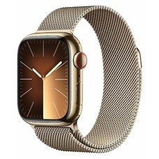 Умные часы Apple Watch Series 9 41mm Cellular Stainless Steel Case with Milanese Loop (Цвет: Gold)