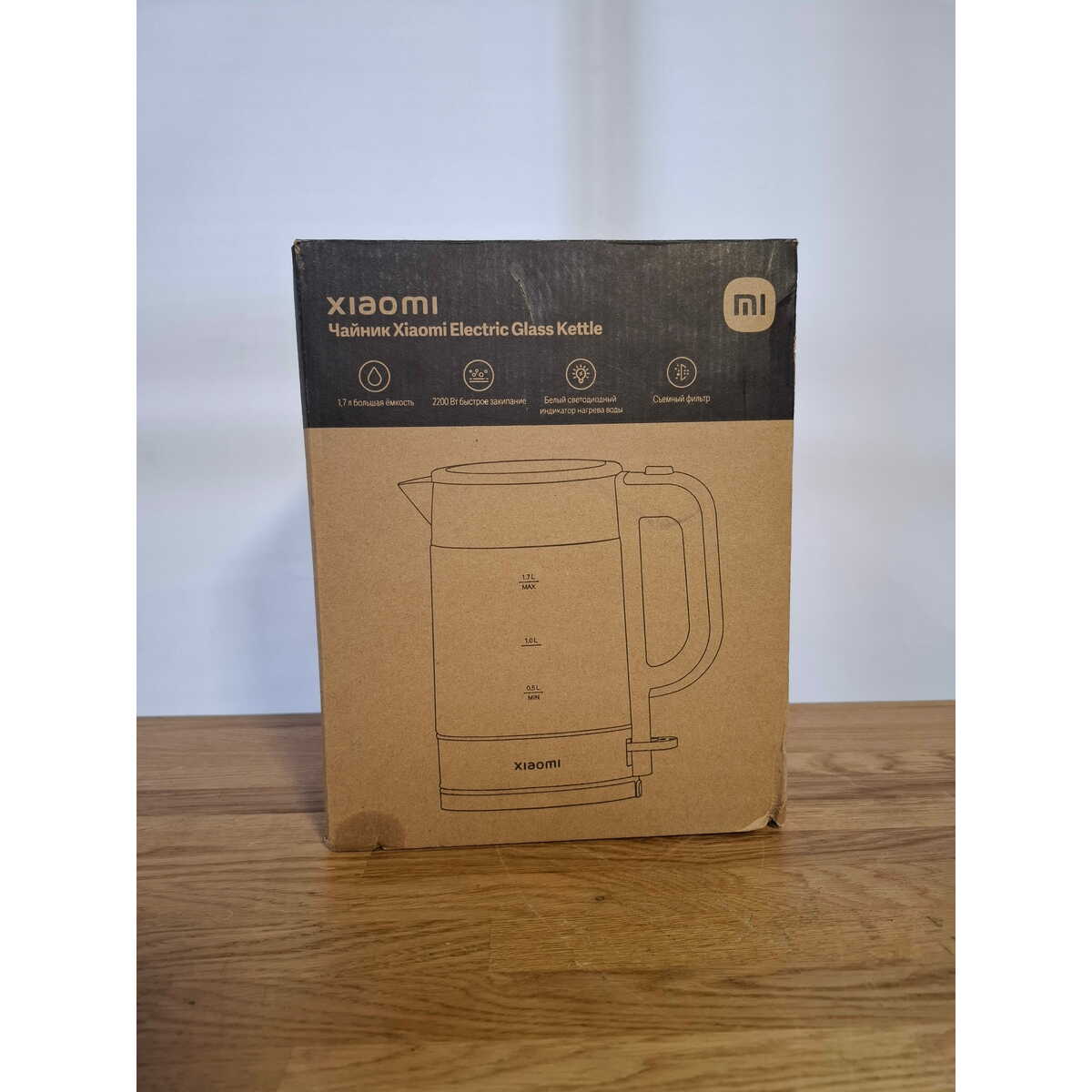 Чайник Xiaomi Electric Glass Kettle RU, черный