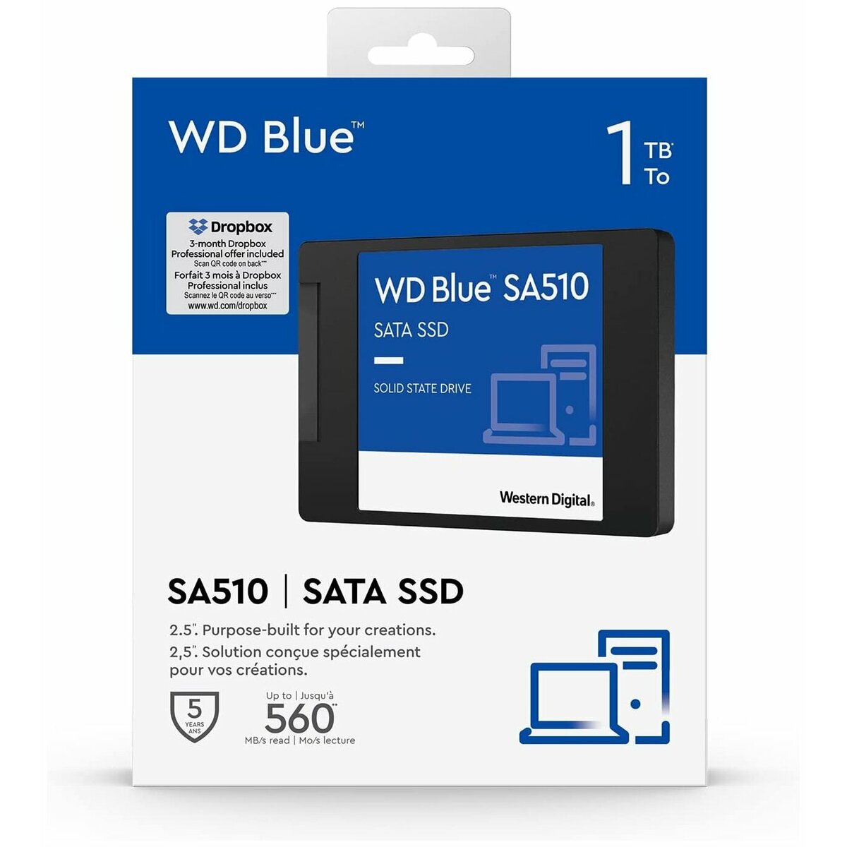 Накопитель SSD Western Digital WD Blue 1 ТБ SATA WDS100T3B0A