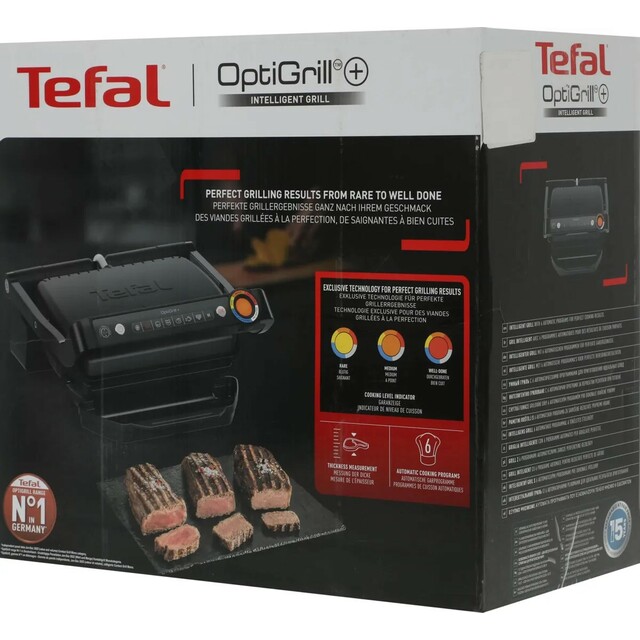 Электрогриль Tefal Optigrill+ GC717810, черный
