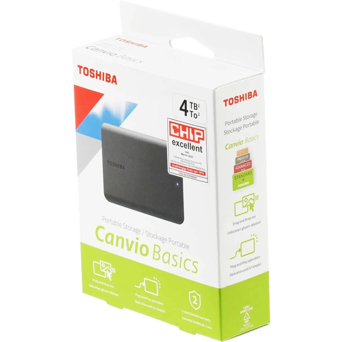 Жесткий диск Toshiba HDD USB 3.2 4Tb HDTB540EK3CA, черный