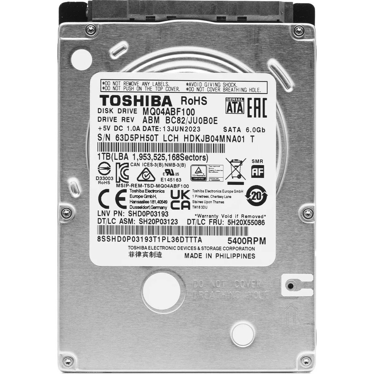 Жесткий диск Toshiba SATA-III 1Tb MQ04ABF100 