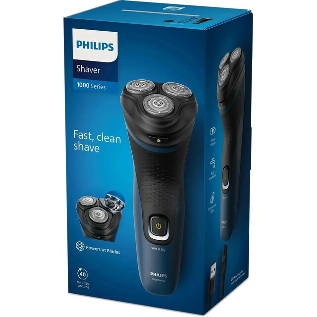 Бритва роторная Philips S1151 / 00 (Цвет: Blue / Black)