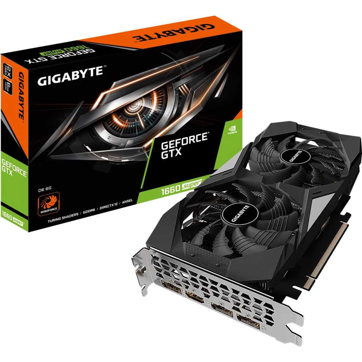 Видеокарта GIGABYTE GeForce GTX 1660 Super D6 6G (GV-N166SD6-6GD)