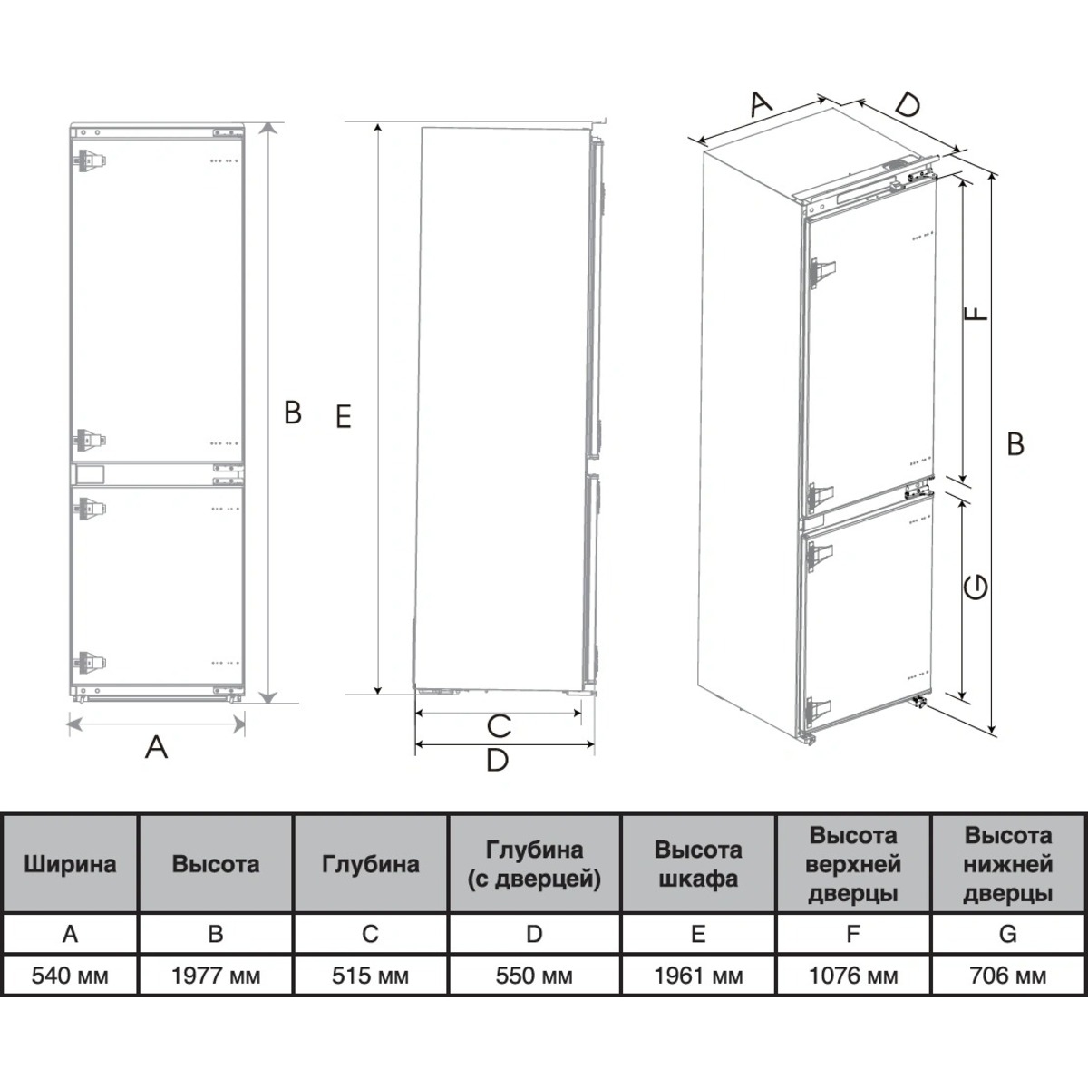 Холодильник Hyundai HBR 1946, белый