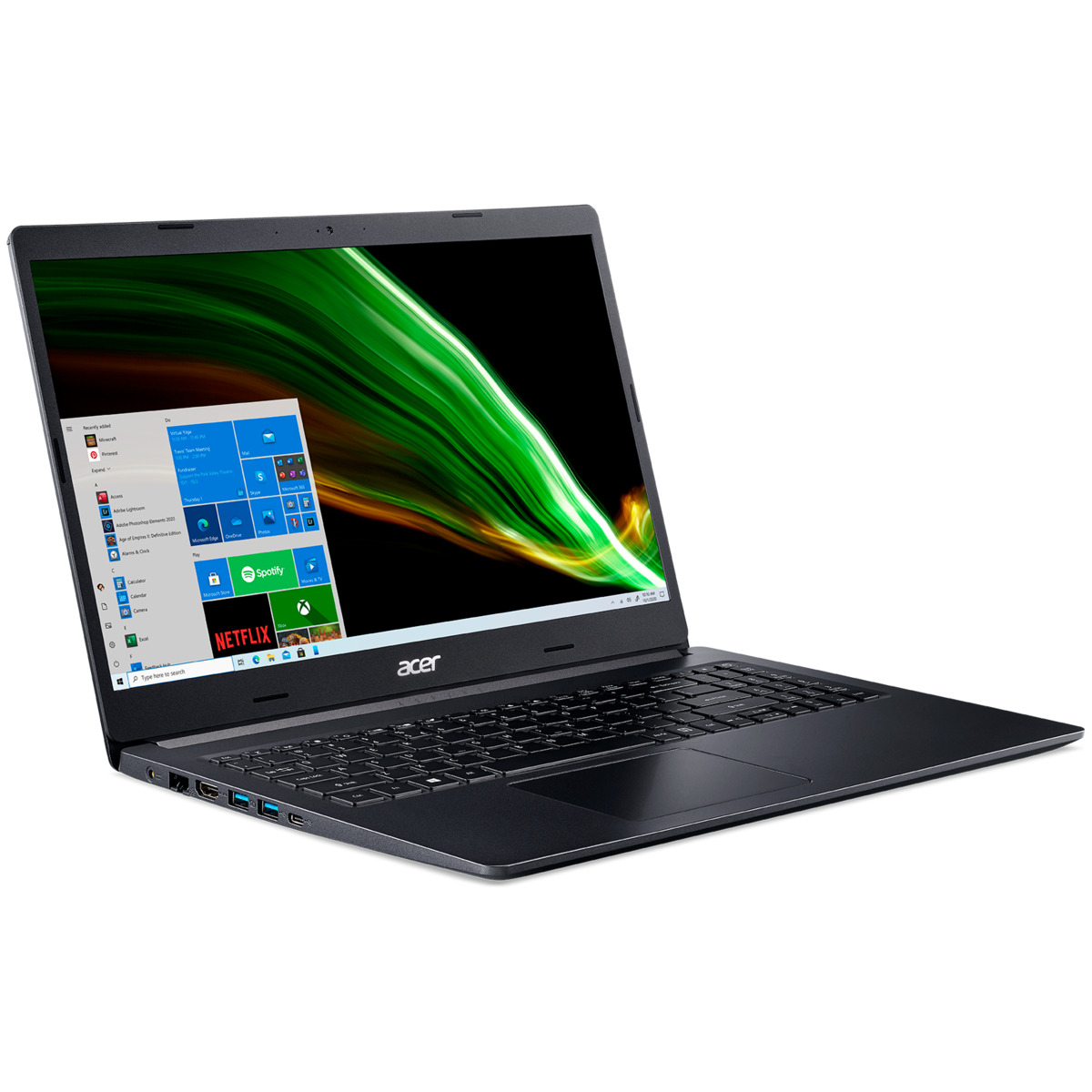 Ноутбук Acer Aspire 5 A515-45-R4FZ Ryzen 5 5500U 8Gb SSD128Gb AMD Radeon 15.6 IPS FHD (1920x1080) Windows 10 black WiFi BT Cam