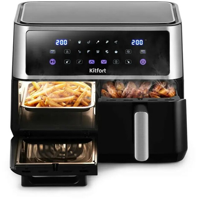 Аэрогриль Kitfort КТ-2256 (Цвет: Black/Silver)