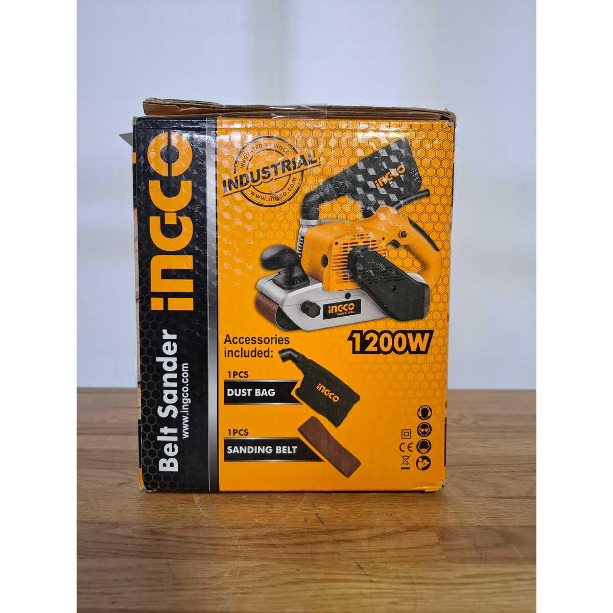 Ленточная шлифмашина Ingco PBS12001 (Цвет: Orange)