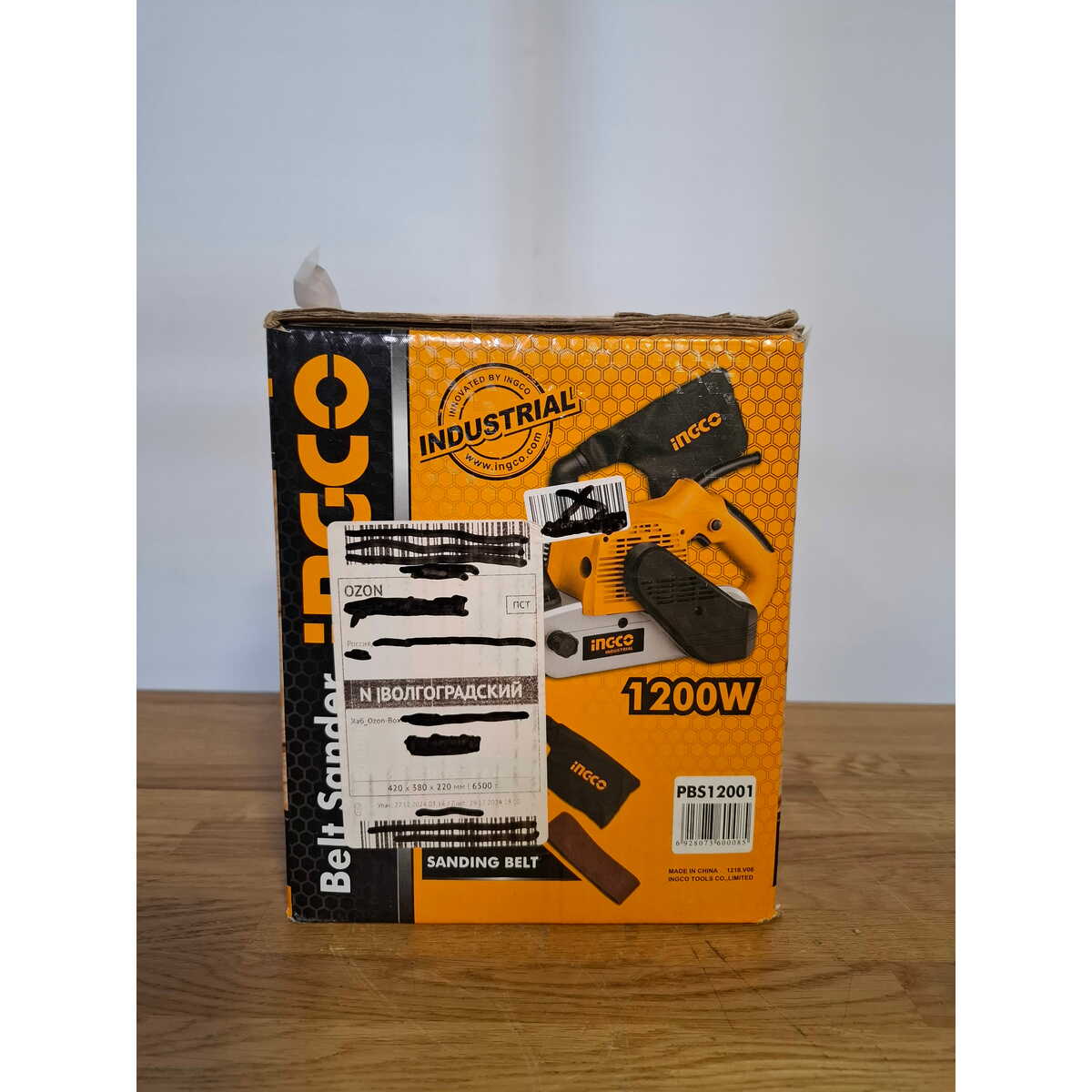 Ленточная шлифмашина Ingco PBS12001 (Цвет: Orange)