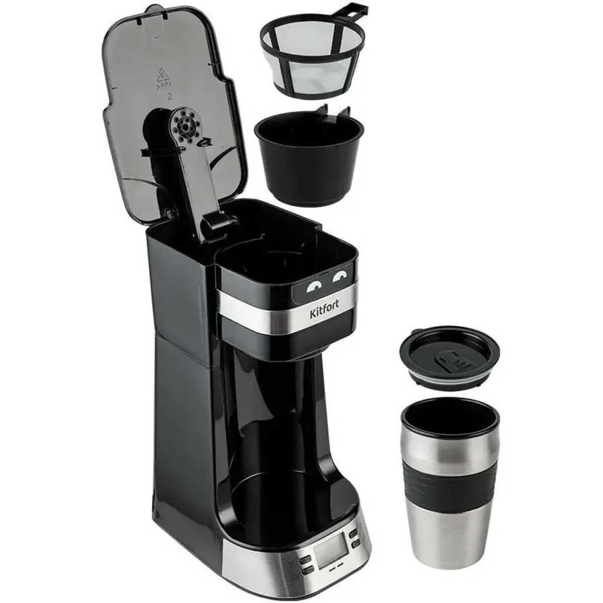 Кофеварка капельная Kitfort КТ-795 (Цвет: Black/Inox)