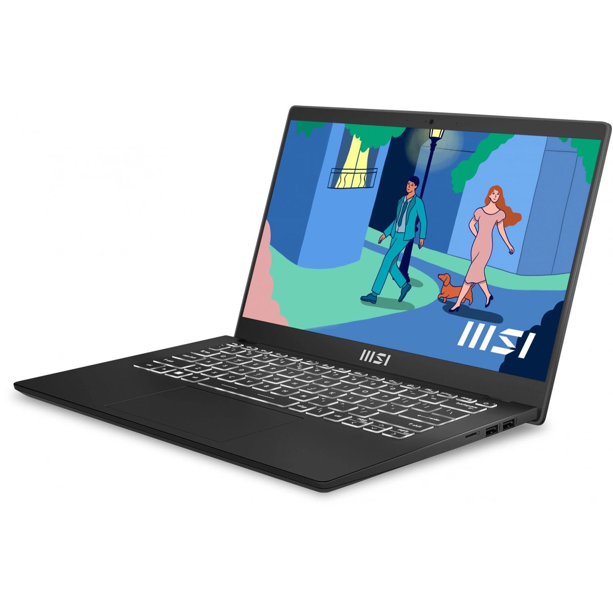 Ноутбук MSI Modern 14 C7M-048US Ryzen 7 7730U 16Gb SSD512Gb AMD Radeon 14 IPS FHD (1920x1080) Windows 11 Home Multi Language black WiFi BT Cam (9S7-14JK12-048)