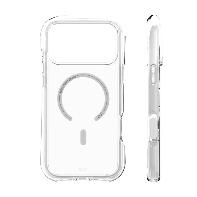 Чехол-накладка VLP Bubble Case with MagSafe для смартфона Apple iPhone 17 Pro (Цвет: White)