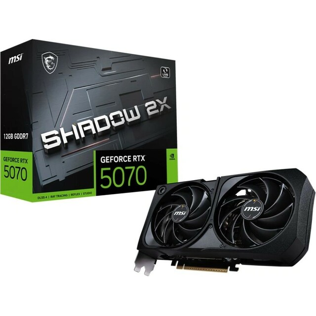 Видеокарта MSI GeForce RTX 5070 12G SHADOW 2X (912-V532-027) Видеокарта MSI GeForce RTX 5070 12G SHADOW 2X (912-V532-027)