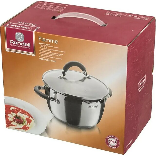 Кастрюля Rondell Flamme RDS-024 (Цвет: Inox)