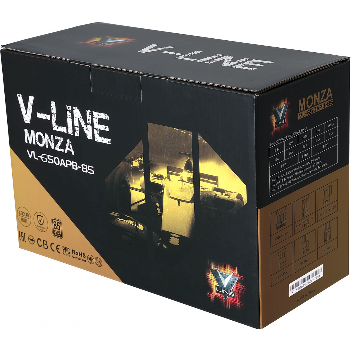 Блок питания Formula ATX 650W MONZA VL-650APB-85