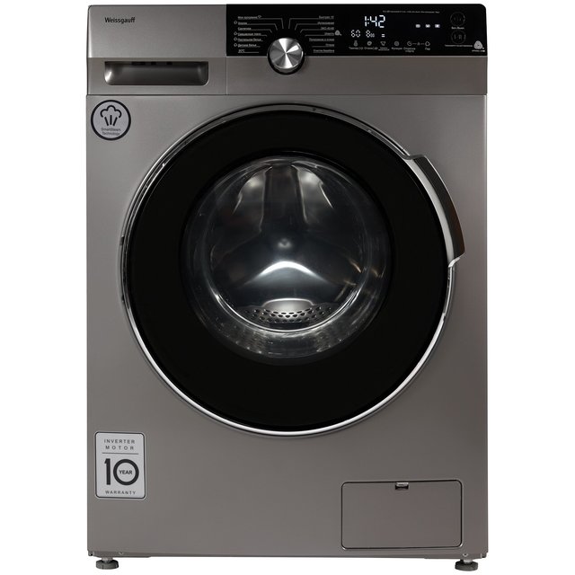 Стиральная машина Weissgauff WM 5649 DC Inverter Steam Silver (Цвет: Gray)