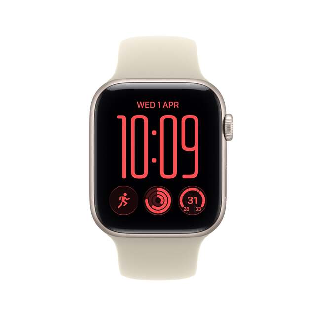Умные часы Apple Watch SE 3 (2026) 44mm Aluminum Case with Sport Band S / M (Цвет: Starlight) Умные часы Apple Watch SE 3 (2026) 44mm Aluminum Case with Sport Band S / M (Цвет: Starlight)