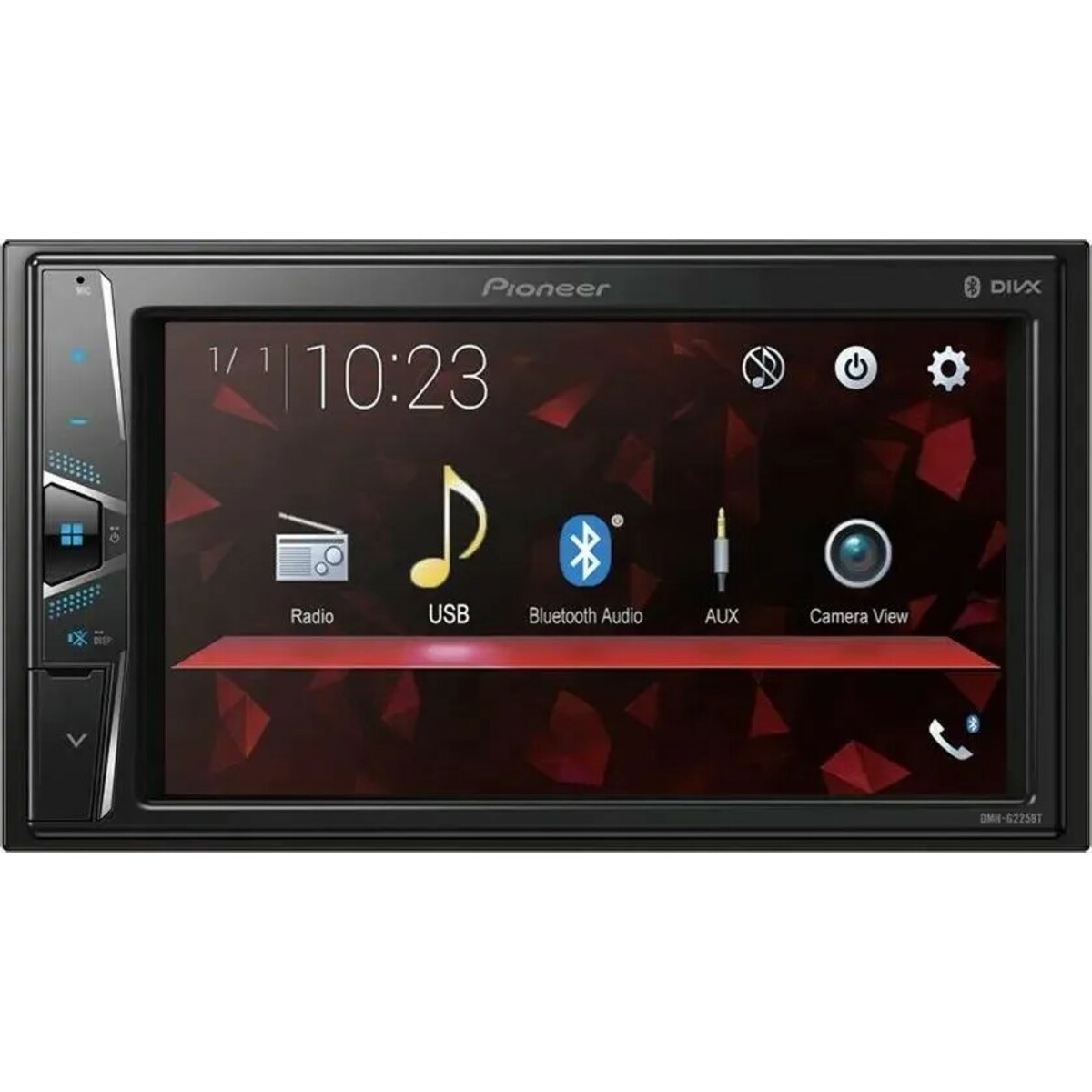 Автомагнитола Pioneer DMH-G225BT, черный