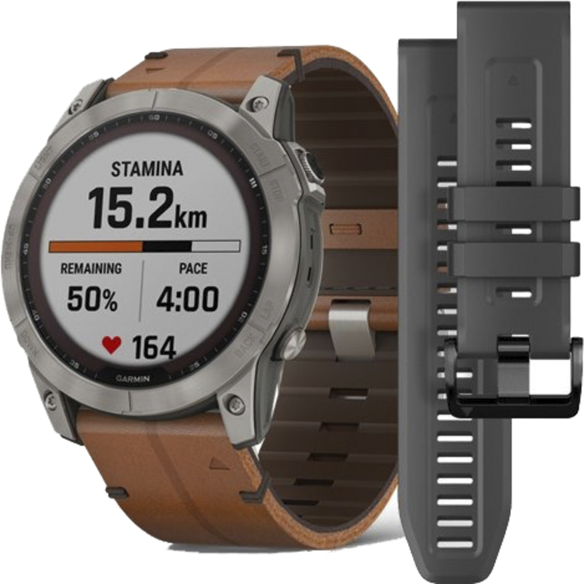 Умные часы Garmin Fenix 7X Sapphire Solar Leather (Цвет: Black Brown)