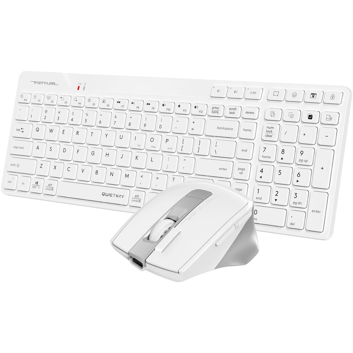 Клавиатура + мышь A4Tech Fstyler FB2800C Air2 White, белый