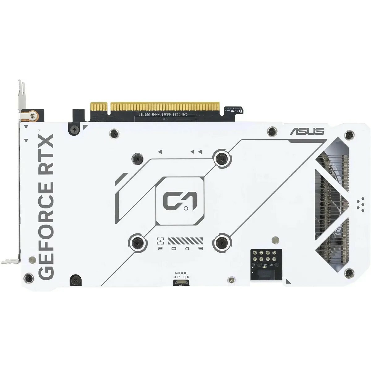 Видеокарта Asus PCI-E 4.0 DUAL-RTX4060-O8G-WHITE NVIDIA GeForce RTX 4060 8192Mb 128 GDDR6 2505 / 17000 HDMIx1 DPx3 HDCP Ret