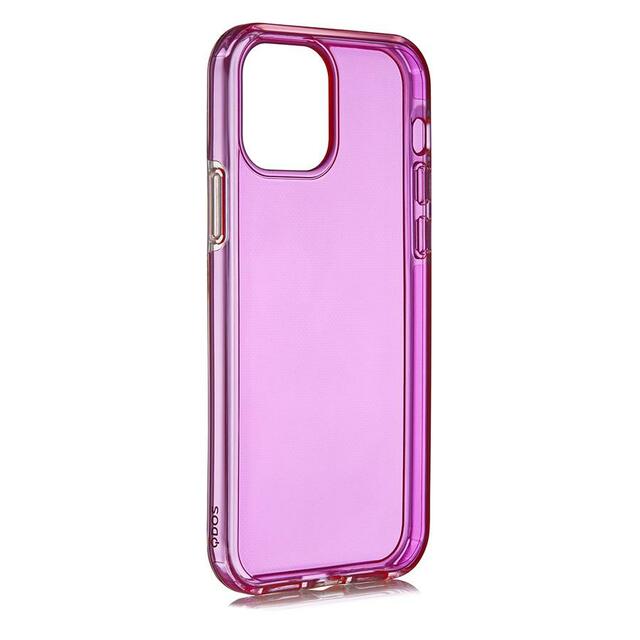 Чехол-накладка QDOS Hybrid Neon Case для смартфона Apple iPhone 12 Pro Max (Цвет: Pink)