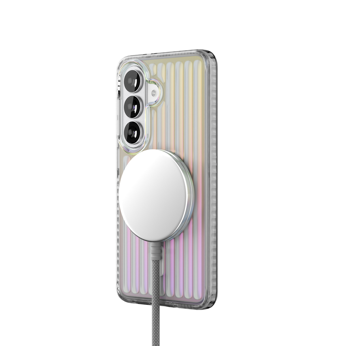 Чехол-накладка VLP Pulse Case with MagSafe для смартфона Samsung S26 (Цвет: Pearl)