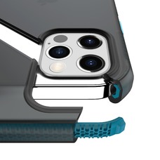 Чехол-накладка iTskins Supreme Frost для смартфона iPhone 12 / 12 Pro (Цвет: Black / Blue)
