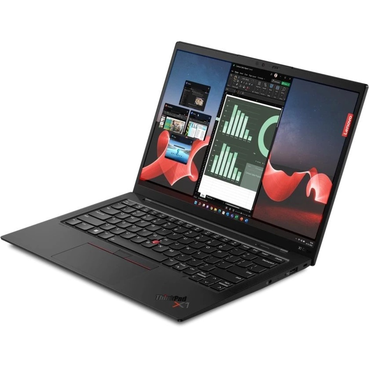 Ноутбук Lenovo ThinkPad X1 Carbon G11 Core i7 1365U 16Gb SSD1Tb Intel Iris Xe graphics 14 IPS 2.2K (2240x1400) Windows 11 Professional black WiFi BT Cam (21HNA0M0CD)