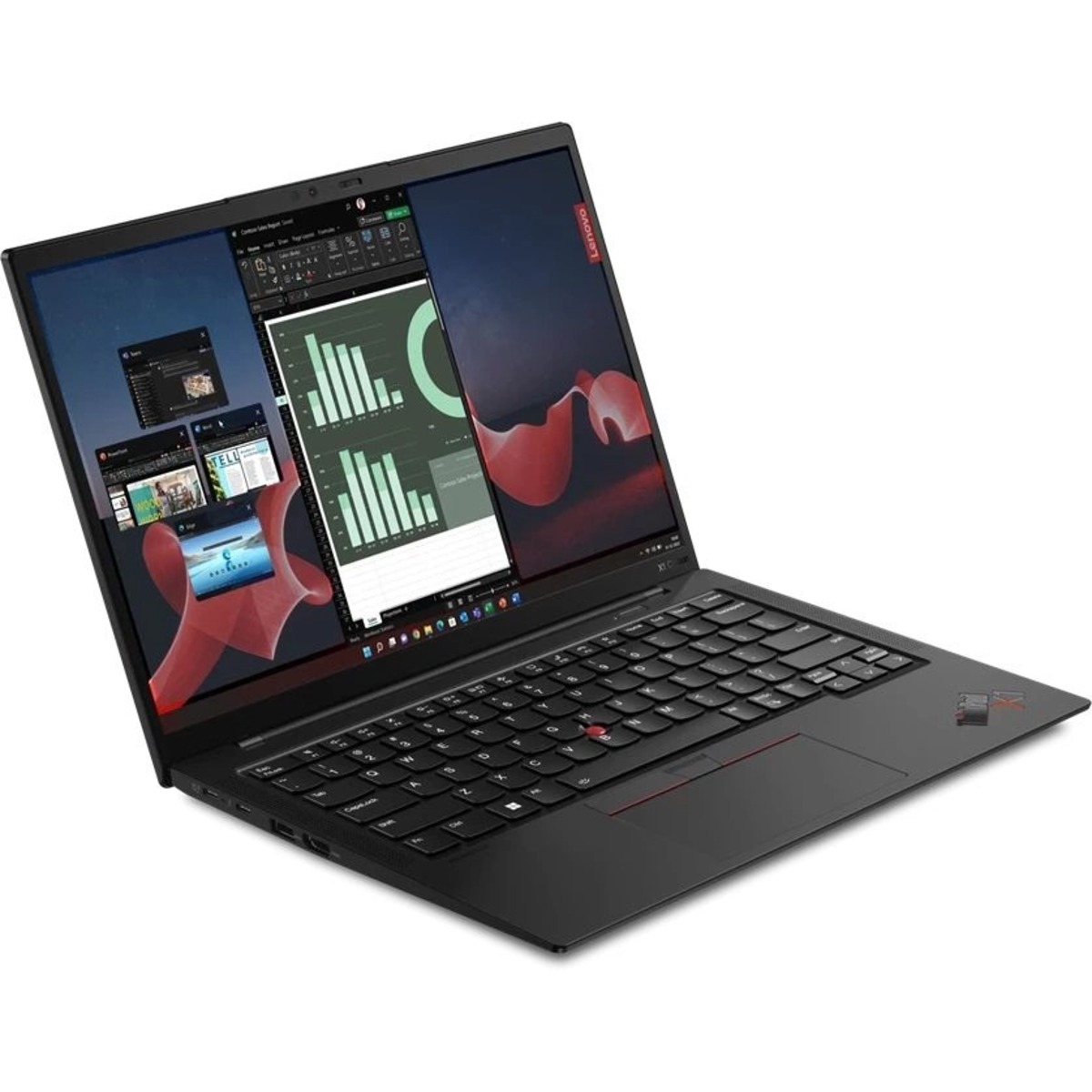 Ноутбук Lenovo ThinkPad X1 Carbon G11 Core i7 1365U 16Gb SSD1Tb Intel Iris Xe graphics 14 IPS 2.2K (2240x1400) Windows 11 Professional black WiFi BT Cam (21HNA0M0CD)